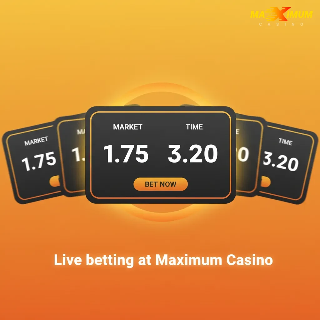 Maximum Casino live betting screen with football, tennis, basketball, cricket odds, graphs, scores, cash-out, and bet slips.