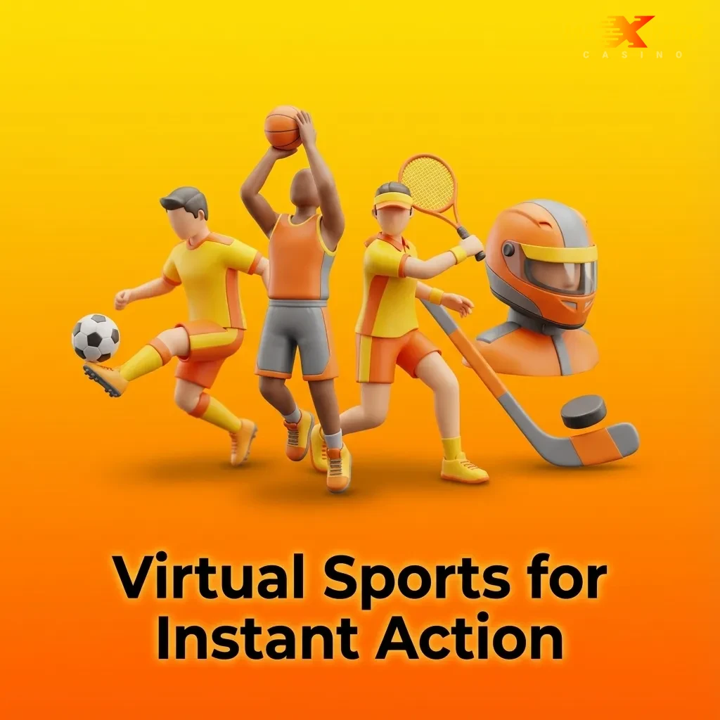 Virtual sports simulation showing fast-paced digital matches with RNG technology for quick betting results